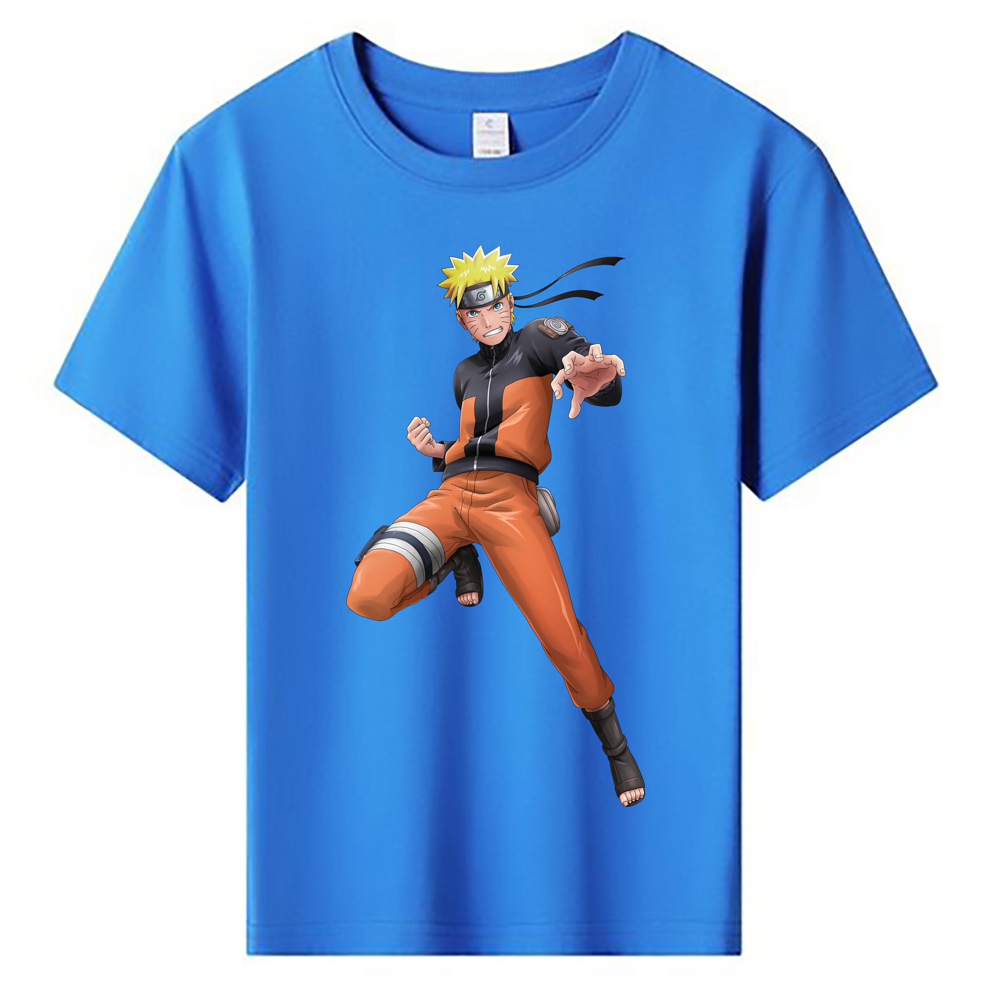 （画像用） NARUTO -ナルト- うずまき ナルト Uzumaki Naruto 綿100％キッズTシャツ（フロントプリント）